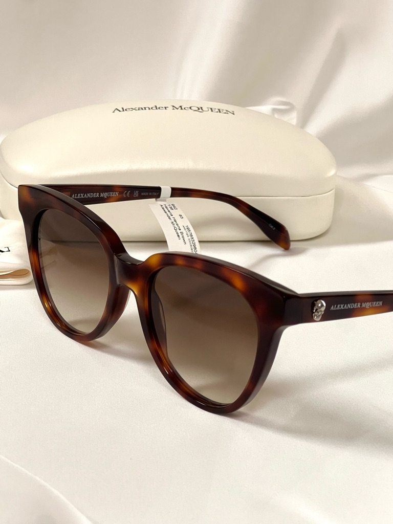 Alexander Mcqueen Tortoiseshell Sunglasses With Brown Gradient Lenses